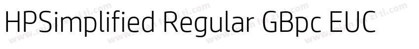 HPSimplified Regular GBpc EUC H字体转换